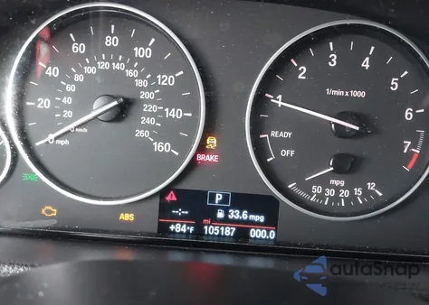 2015 BMW 320I из США, поврежденный, VIN WBA3B1G57FNT01484